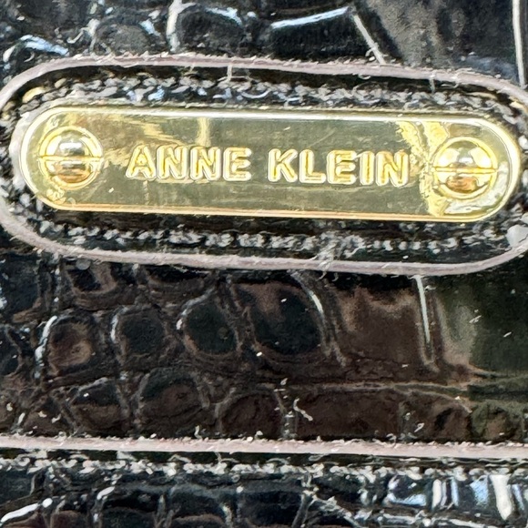 Anne Klein Black Croc-Embossed Tote Bag - Picture 3 of 16